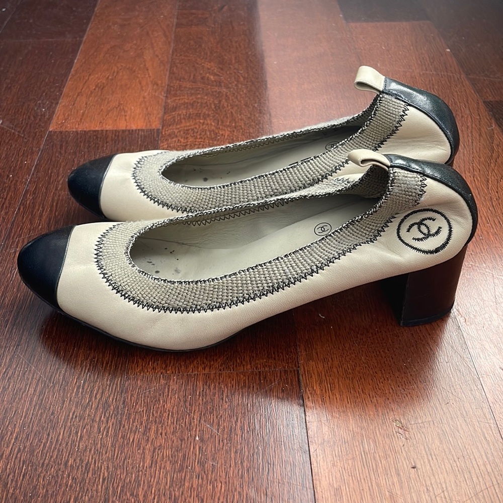 Chanel Stretch Spirit ballet pump in dual tone